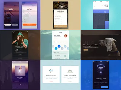 2015 - Best nine shots! android app best calculator checkout iphone landing page mobile music profile sign ui