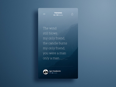 Poet Shards app app clean concept design ios iphone modern poet shards simple ui ux