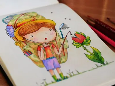 Traveler art boy character coloredpencils colors drawing graphics illustration mariashishcova sketch sketchbook traveler