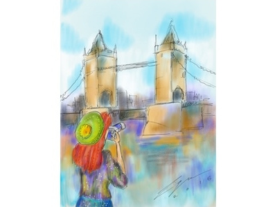 London Bridge camera city illustration london london bridge river tourist