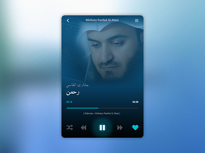 Winter Sound Player UI Normal blog design mobile photoshop player psd sound ui uikits weather website