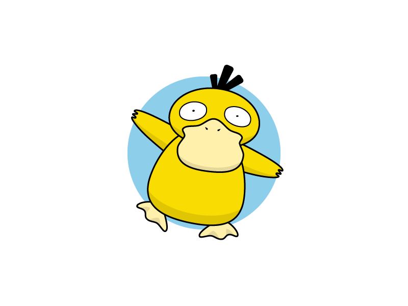 Psyduck illustration pokeball pokemon psyduck summerproject vector water