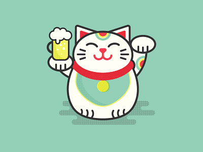 Lucky Cat cat flat illustration lucky cat