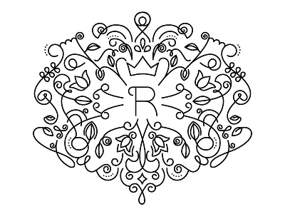 Resplendent Final branding leaf leaves line line art logo r resplendent tea tea leaves