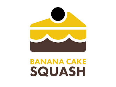 Banana Cake Squash Logo banana cake logo squash