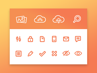 Icon Set clean icon illustration line set simple symbol