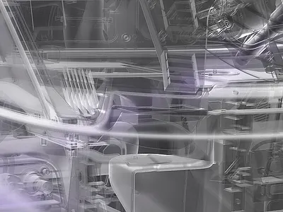 Glow 03 00000 abstract geometry glitch glow process render strange tech