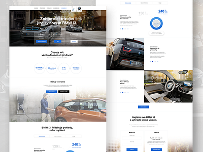 Electricfeel.cz - Bmw i3 blue bmw car i3 landing page website