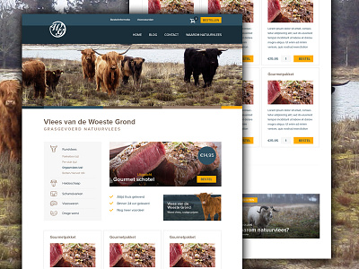 Webshop meat concept cow ecommerce meat shop webshop website