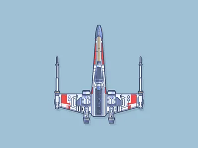 X-wing starfighter illustration luke skywalker star wars vector vehicle