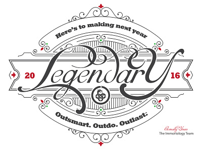 Legendary Holiday 2016 card christmas design holiday print type