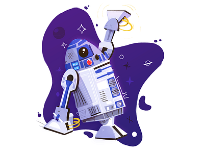 R2d2 Dribbble character fan art illustration r2d2 robot star wars