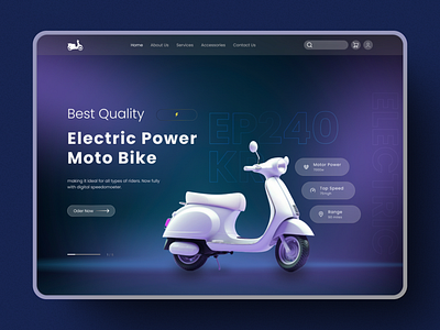 Motorcycle Product Hero Section app design system fintech graphic design hero hero section illustration landing page motorcycle product design product page research saas landing saas website ui uiux user flow ux visual identity website