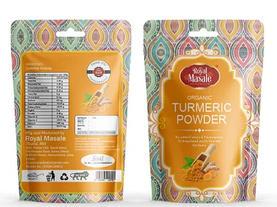 Turmeric Powder pouch Design box design brand design branding indian spices label design logo design mockup mockup design packaging packaging design pouch design spices packaging turmeric turmeric powder turmeric powder packaging turmeric powder pouch design