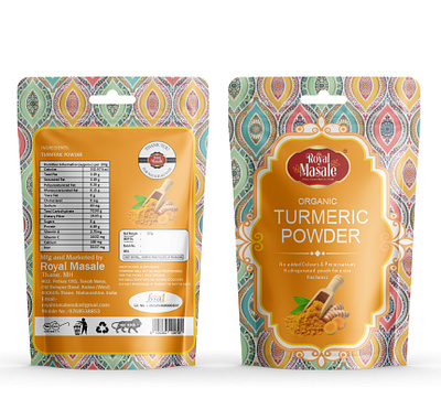 Turmeric Powder pouch Design box design brand design branding indian spices label design logo design mockup mockup design packaging packaging design pouch design spices packaging turmeric turmeric powder turmeric powder packaging turmeric powder pouch design