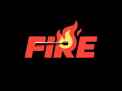 Fire Wordmark Logo branding burn burning business company logo design fire flame flaming lighter logo logo design logos match minimal negative space simple typhography vector wordmark