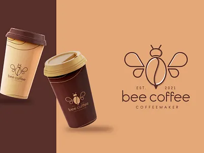 Bee Coffee brand guidelines branding coffee minimal logo creativelogo design fiverr freelance logo designer freelancer graphic design illustration logo logoexcellent typography