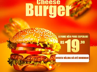 Social Media Post - Burger Promotion design graphic design social media