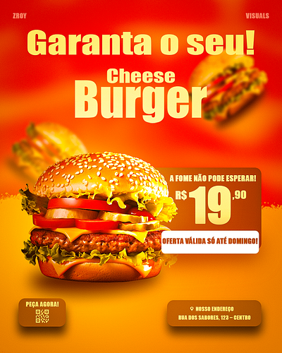 Social Media Post - Burger Promotion design graphic design social media