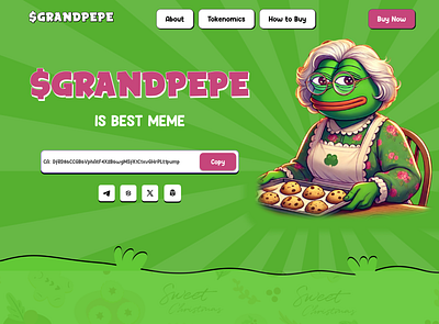 $GRANDPEPE - Meme Website 🔥 $grandpepe bnb bnb smart chain coinmarketcap crypto design exchange landing page meme meme chain meme coin meme coin landing page meme coin web desig meme coin website design pepe pepe website design shiba inu trend ui uidesign