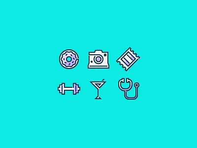 AppDirect Perks camera donut doughnut dumbbell martini stethoscope ticket