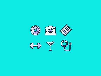 AppDirect Perks camera donut doughnut dumbbell martini stethoscope ticket