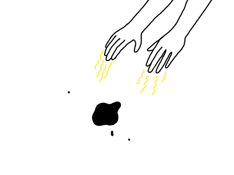 day 8 30 days of animation animation blob gif hands lightening magic photoshop