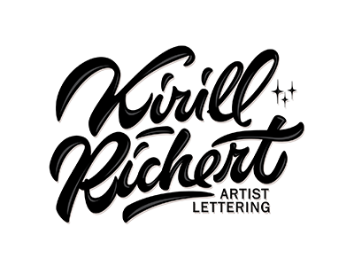 logo Kirill Richert )) art hand lettering logo print sketch type