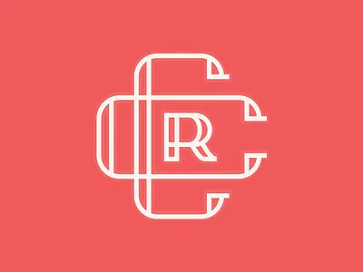 Chris & Caroline R. c ccr linear logo monogram r type typography wedding