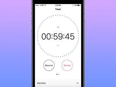 Timer App 3d touch app apple ios iphone minimal mobile timer ui ux
