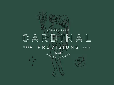 Cardinal Logo drawing illustration logo typography