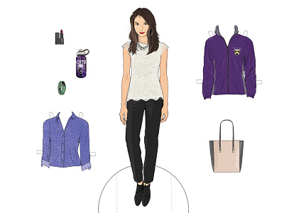 Kenyon College Alumni Dress Code: Christian accessories alumni bulletin clothing dress code etiquette illustration kenyon college paper doll teacher