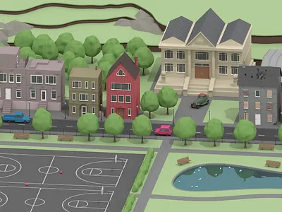 Hi There! 3d blender debut digital art dribbble town