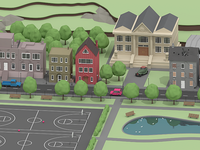 Hi There! 3d blender debut digital art dribbble town