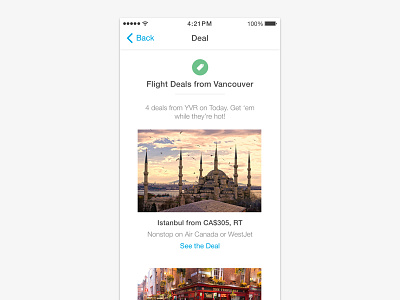 Deals deal flight ios list screen