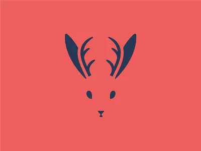 Jackalope bunny hare jackalope minimalism negative space rabbit