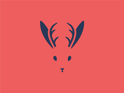 Jackalope bunny hare jackalope minimalism negative space rabbit