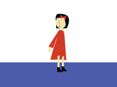 Young Girl ai blue girl illustration red young