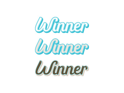 Winner Text Effects 3d handlettering lettering text effects winner word mark