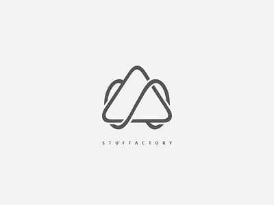 stuffactory infinity line logo minimal mountain stuffactory triangle