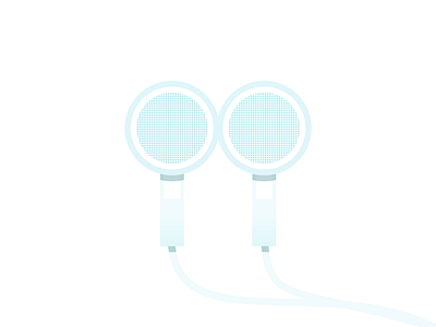 Listen Up earbuds earphones icon illustration listen music