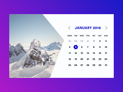 Calendar blue calendar concept day hexagon january number photo ui