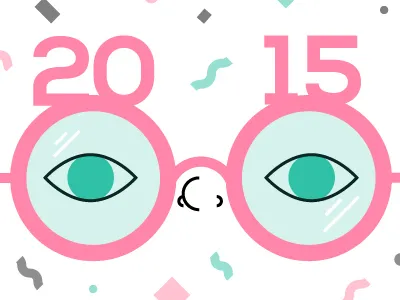 Looking back at 2015 2015 collection design glasses graphic icon illustration newyear party review set work