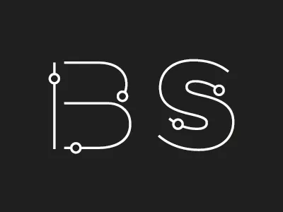 BS Filter b black custom filter lettering minimal s typography white