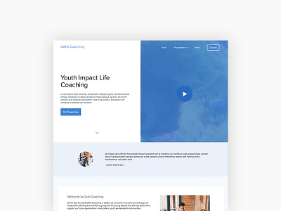 CANI Coaching - Homepage education ui design website website design wordpress
