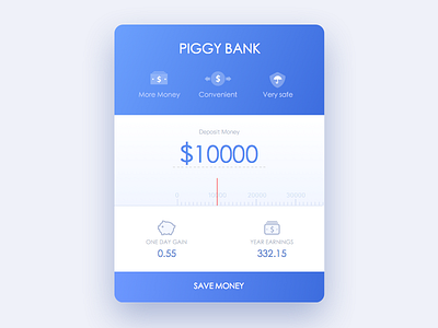 Piggy Bank financial icon illustration ui