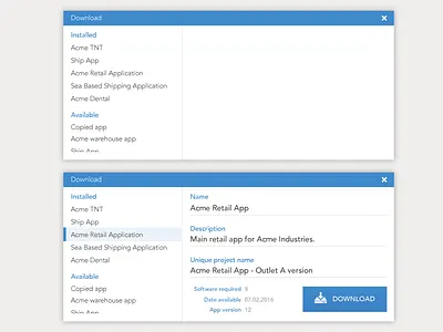 Project Download Popup dialogue box download explorer load popup