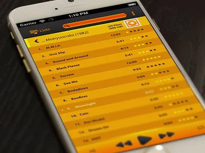 Musical player app audio musical player smartphone vector yellow
