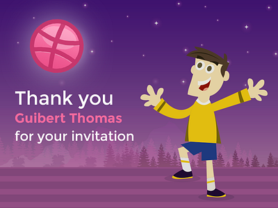 Dribbble Shot debut shot invitation