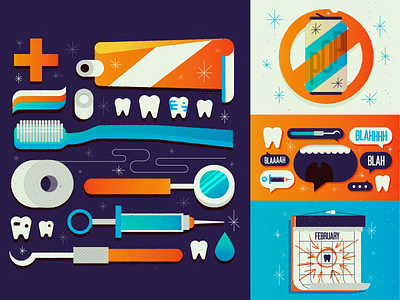 Philly Mag dentist design editorial icons illustration spot illustration